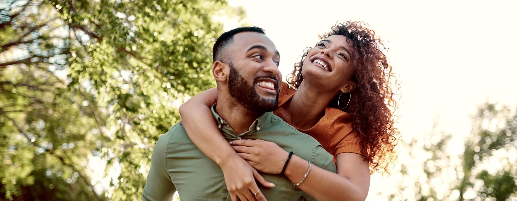 a man and woman spending time together outdoors